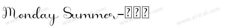 Monday Summer字体转换
